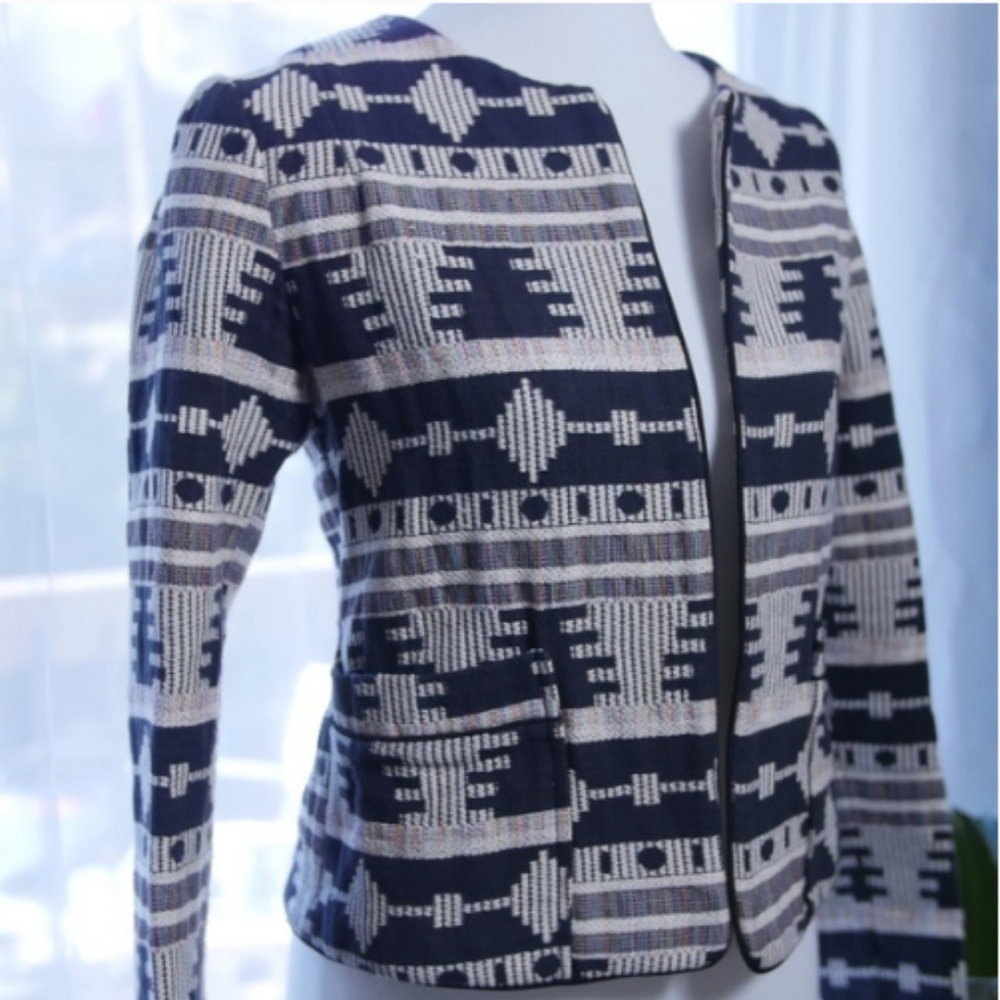 Nordstroms Aztec Confetti Print Structured Blazer - image 3